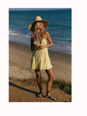 Free People Casella Dress, yellow size L